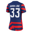 USA National Team 2022 Qatar World Cup Aaron Long #33 Blue Away Women Jersey