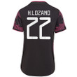 Hirving Lozano #22 Mexico National Team 2022 Qatar World Cup Rosa Mexicano Women Jersey - Black