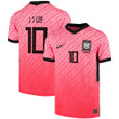 South Korean National Team 2022 Qatar World Cup Lee Jae-sung #10 Pink- Red Home Men Jersey