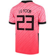 South Korean National Team 2022 Qatar World Cup Yoon Jong-gyu #23 Pink- Red Home Men Jersey