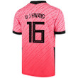 South Korean National Team 2022 Qatar World Cup Hwang Ui-jo #16 Pink- Red Home Men Jersey