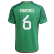 Mexico National Team 2022 Qatar World Cup Erick Sanchez #6 Green Home Men Jersey - New
