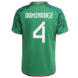 Mexico National Team 2022 Qatar World Cup Julio Cesar Dominguez #4 Green Home Men Jersey - New
