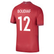Qatar National Team 2022 Qatar World Cup Karim Boudiaf #12 Red Home Men Jersey - New