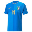 Italy National Team 2022/23 Pierluigi Gollini #14 Home Blue Men Jersey