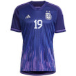 Argentina National Team 2022-23 Qatar World Cup Joaquin Correa #19 Away Women Jersey - Dark Blue & Light Purple