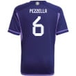 Argentina National Team 2022-23 Qatar World Cup German Pezzella #6 Away Youth Jersey - Dark Blue & Light Purple