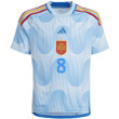 Spain National Team 2022-23 Qatar World Cup Koke #8 Away Youth Jersey - Glow Blue