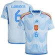 Spain National Team 2022-23 Qatar World Cup Diego Llorente #6 Away Youth Jersey - Glow Blue