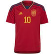 Spain National Team 2022-23 Qatar World Cup Carlos Soler #10 Home Youth Jersey - Red