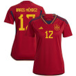 Spain National Team 2022-23 Qatar World Cup Brais Méndez #12 Home Women Jersey - Red