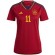 Spain National Team 2022-23 Qatar World Cup Ferran Torres #11 Home Women Jersey - Red