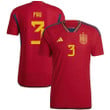 Spain National Team 2022/23 Qatar World Cup Pau Torres #3 Home Men Jersey - Red