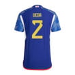 Japan National Team 2022/23 Qatar World Cup Ueda Naomichi #2 Home Men Jersey - Blue