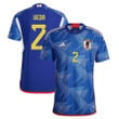 Japan National Team 2022/23 Qatar World Cup Ueda Naomichi #2 Home Men Jersey - Blue