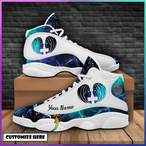 Personalized Gemini Zodiac JD13 Sneakers Shoes - Custom Your Name Shoes - Custom Shoes - Athletic Run Casual Shoes