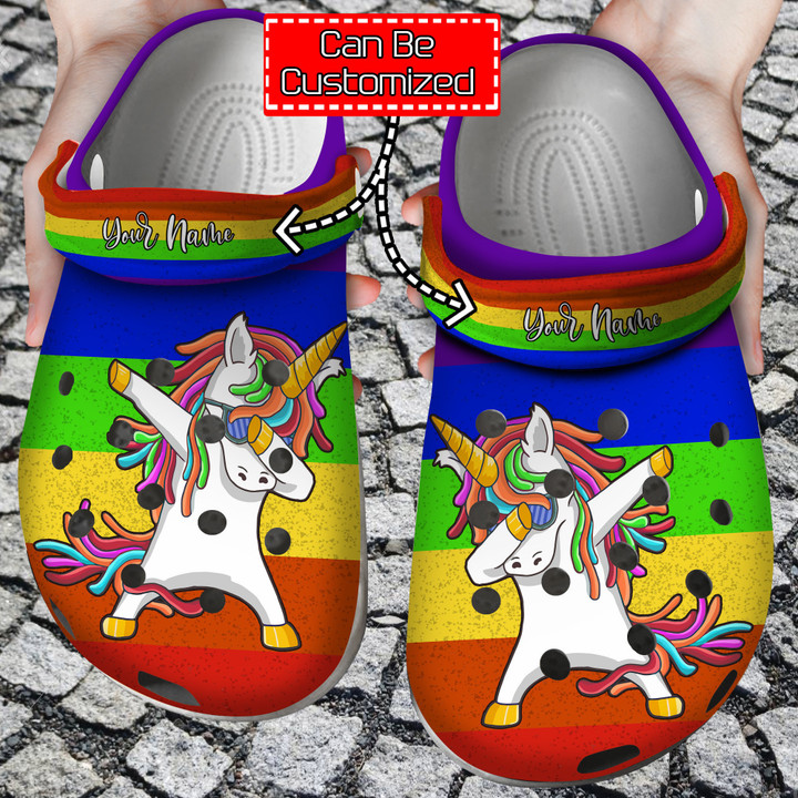 LGBT Crocs - Unicorn Rainbow Croc Style Clog