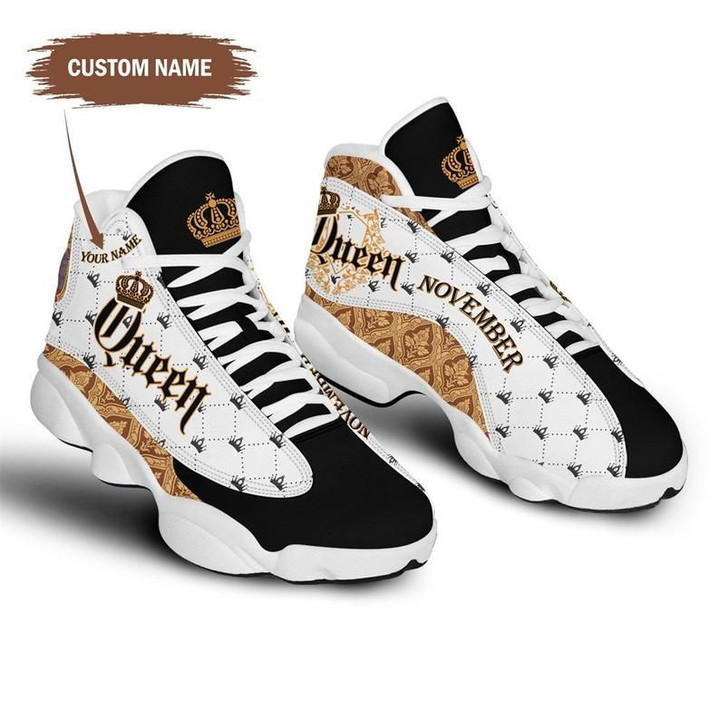 November Queen JD13 Shoes, Custom Your Name On Queen JD13, Queen JD13 Shoes Gift For Women