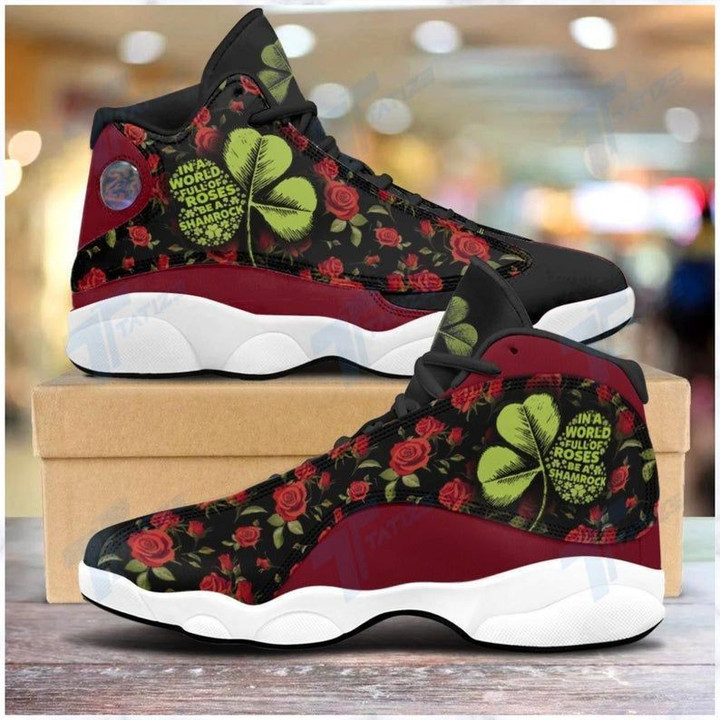 In A World Full Of Roses Be A Shamrock JD13 Sneakers Shoes  Athletic Run Casual Shoes