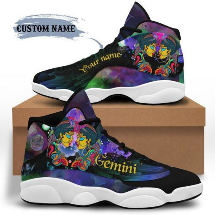 Gemini Zodiac Sign Personalized Men Women JD13 Sneakers, Custom JD Style Trainers, Running Shoes