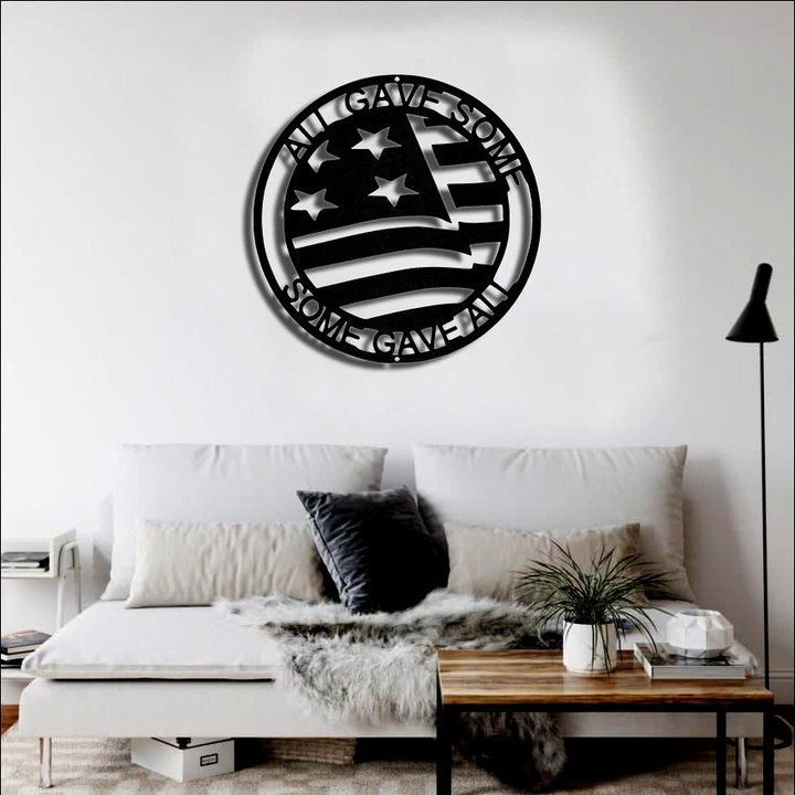 US Army Us Veteran All Gave Some Laser Cut Metal Sign Home And Living Decor