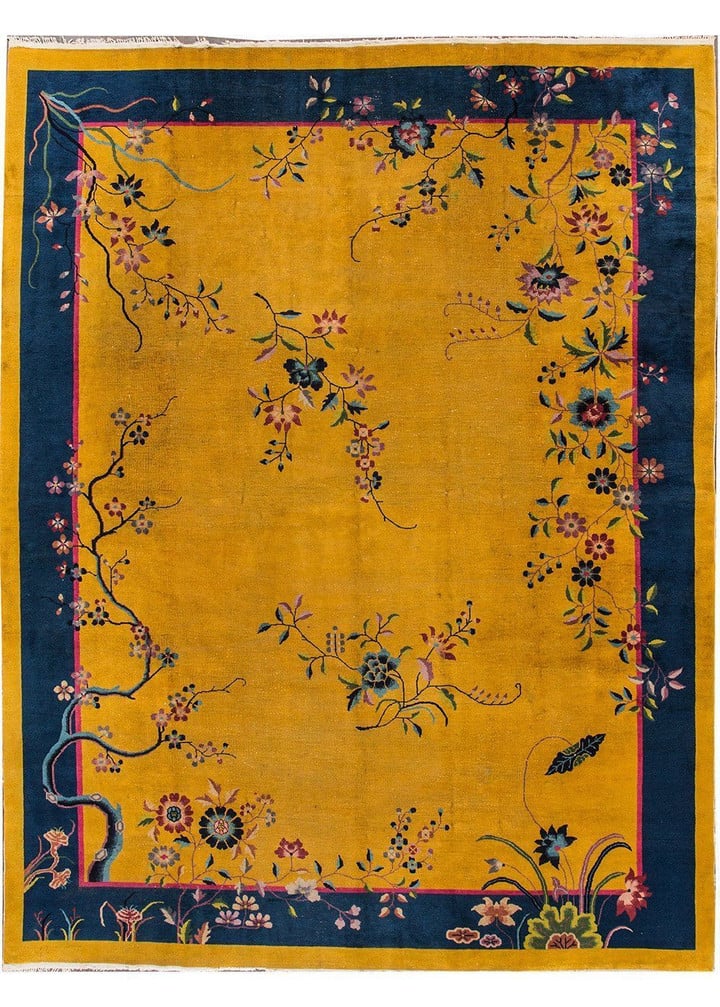 Antique Chinese Deco Rug Home Decor