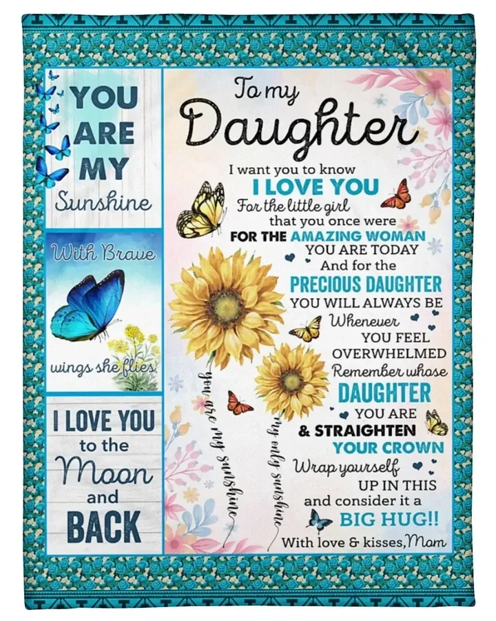 I Want U To Know I Love U - Mom To Daughter Fleece Blanket - Quilt Blanket | Gift For Daughter