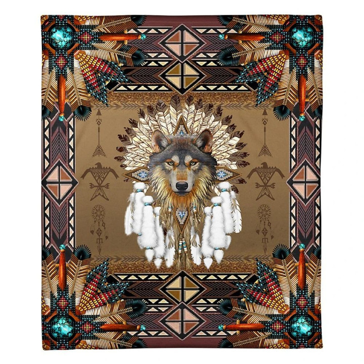 Wolf Native Wolf Fleece Blanket Special Gift Family Gift Home Decor Bedding Couch Sofa Soft And Comfy Cozy