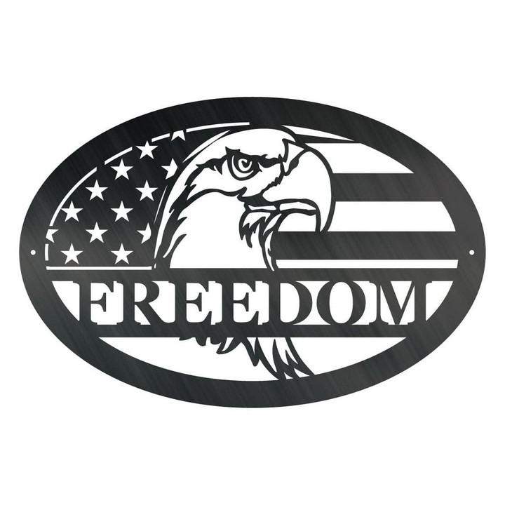 Eagle Freedom Personalized Laser Cut Metal Sign Home And Living Decor