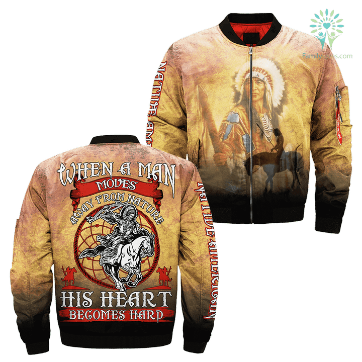 When A Man Moves Away From Nature His Heart Becomes Hard Over Print Jacket