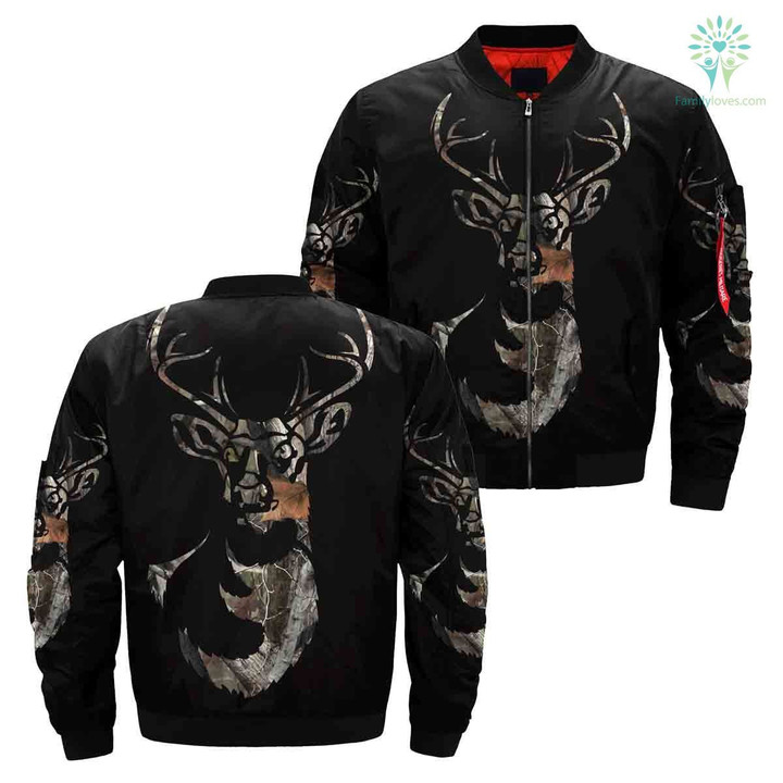 Deer hunting over print jacket