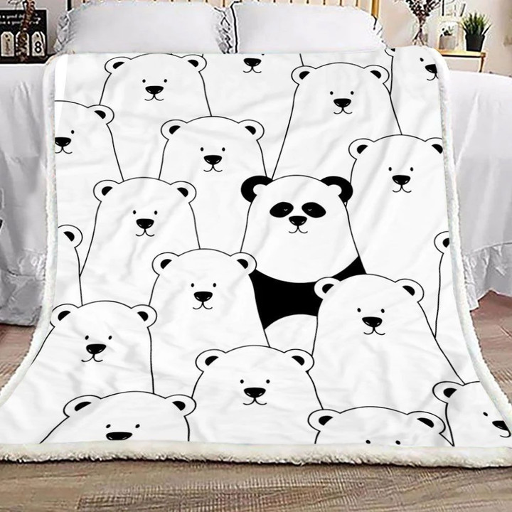 Panda One Of A Kind Fleece Blanket - Quilt Blanket