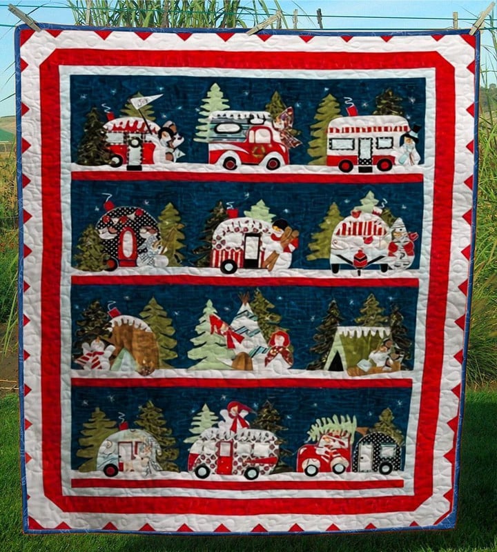 Camping Christmas Lmc161102 Quilt Blanket