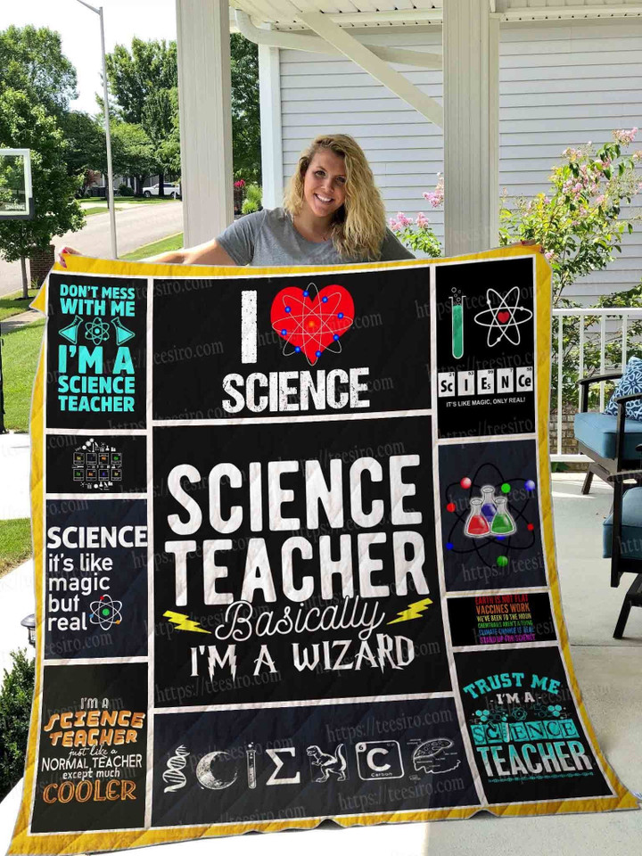 Science Teacher Quilt Blanket
