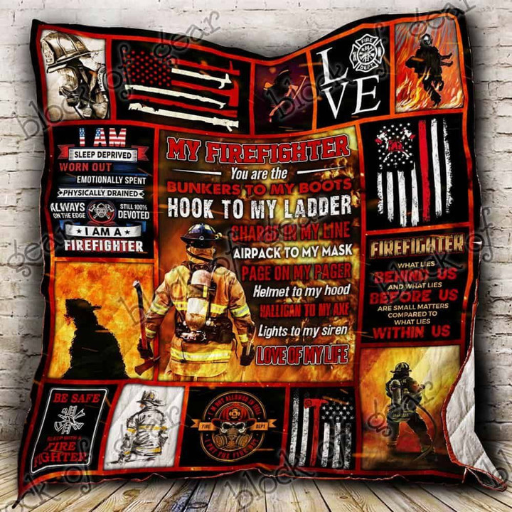 My Firefighter, Love Of My Life P369sc 3D Quilt Blanket