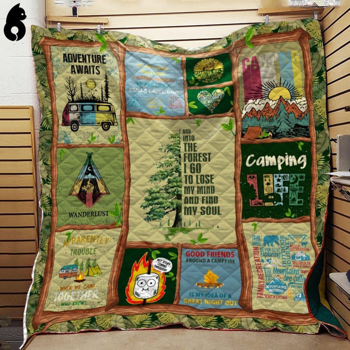 Camping Map Into The Forest Quilt Blanket Dhc191223Vt