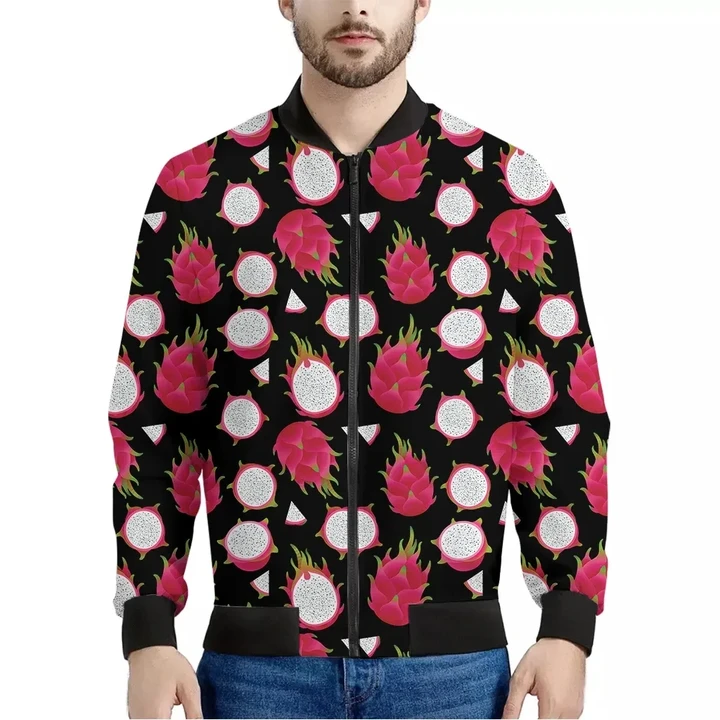 Pitaya Pattern Print Men's Bomber Jacket