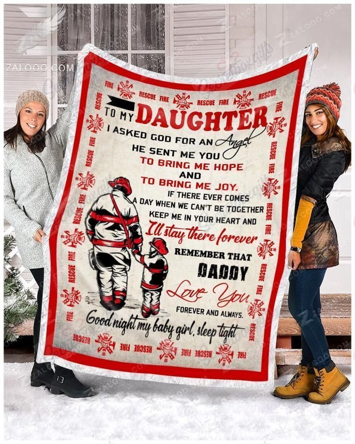 Firefighter Daughter I Asked God For An Angel Gs-Cl-Dt1810 Fleece Blanket