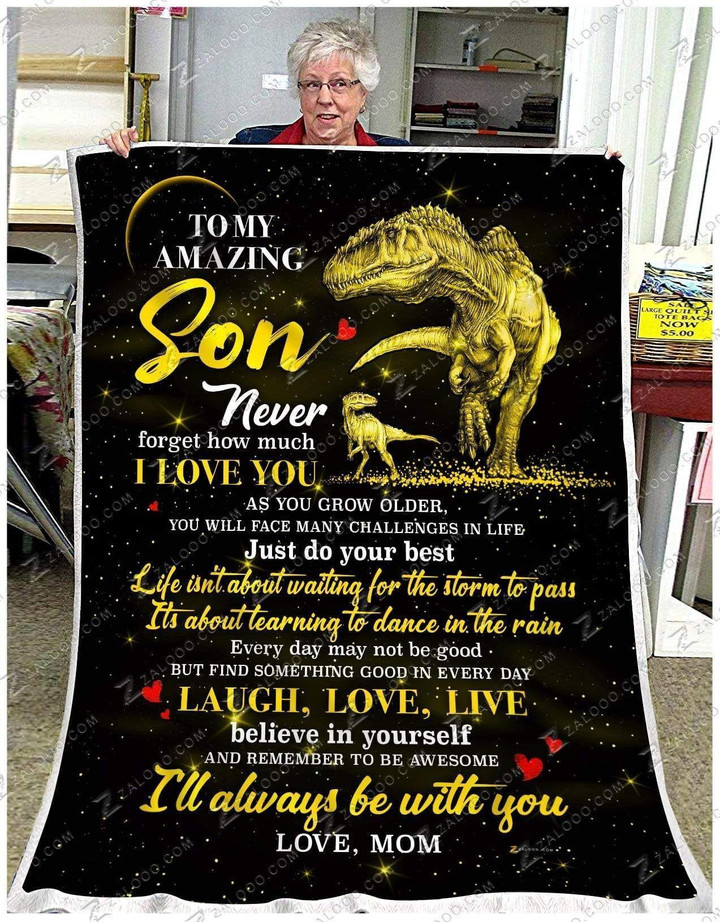 Dinosaur Son Mom I Will Always Be With You Cl25110185Mdf Sherpa Fleece Blanket