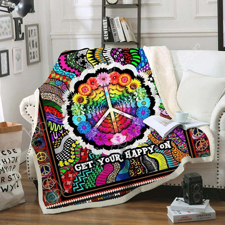 Geembi Hippie Clg2110039F Sherpa Fleece Blanket