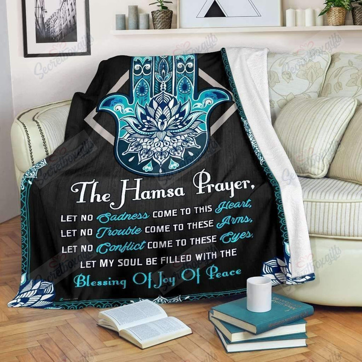 Hippie The Hamsa Prayer Gs-Cl-Dt1610 Fleece Blanket