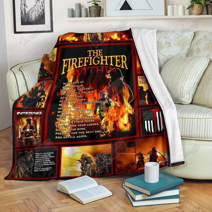 Firefighter Life Gs-Cl-Dt0304 Fleece Blanket