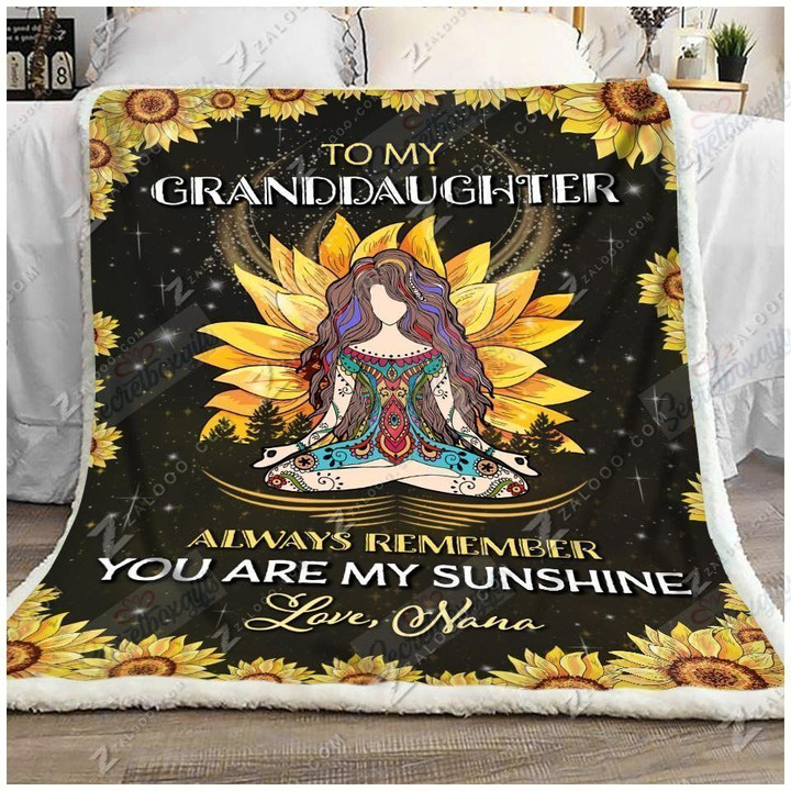My Dear Granddaughter Sunflower Hippie Gs-Cl-Dt2506 Fleece Blanket