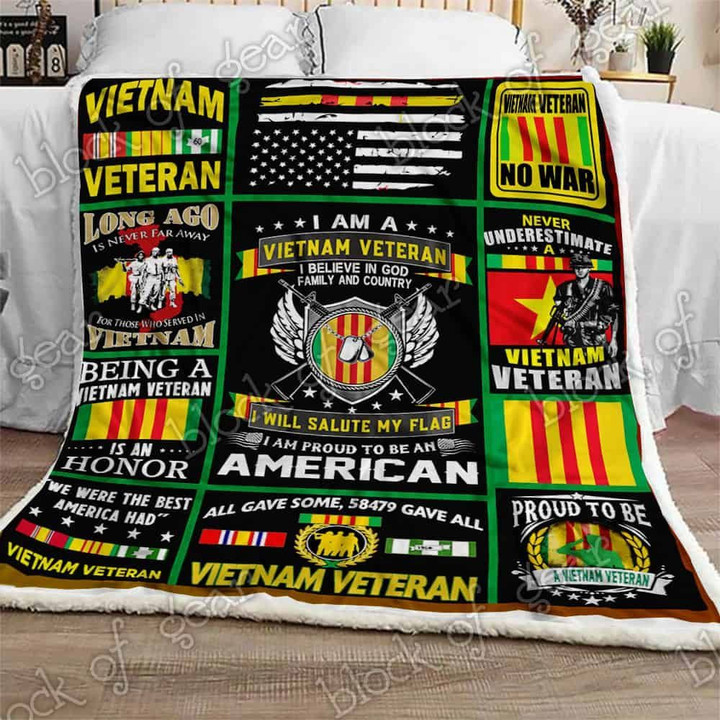 Proud Vietnam Veteran Sofa Throw Blanket Np214