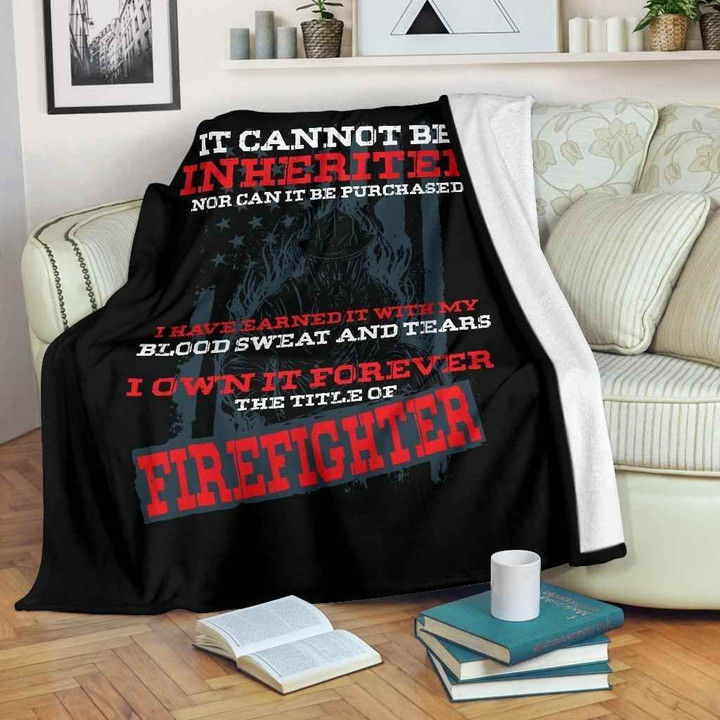 Firefighter Inherited Premium Fleece Blanket