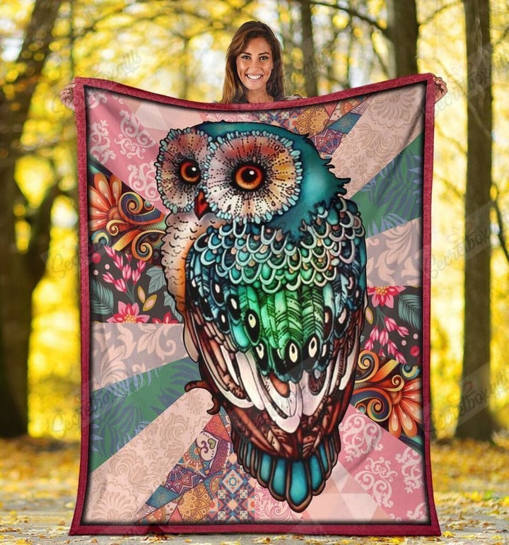 Owl Hippie Xa0701245Cl Fleece Blanket