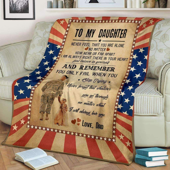 Army Gift For My Daughter Fleece Blanket All Over Prints