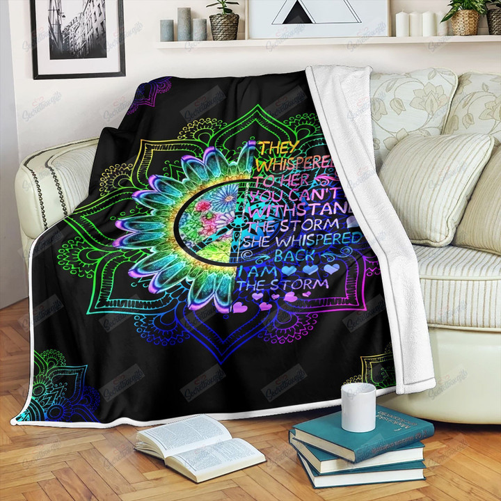I Am The Storm Quote And Mandala Patterns Hippie Nc3110042Cl Fleece Blanket