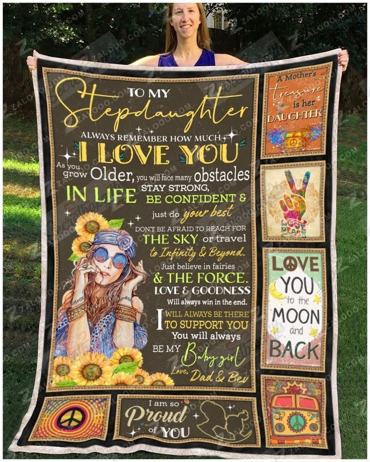 Hippie To My Stepdaughter Gs-Cl-Dt1810 Fleece Blanket