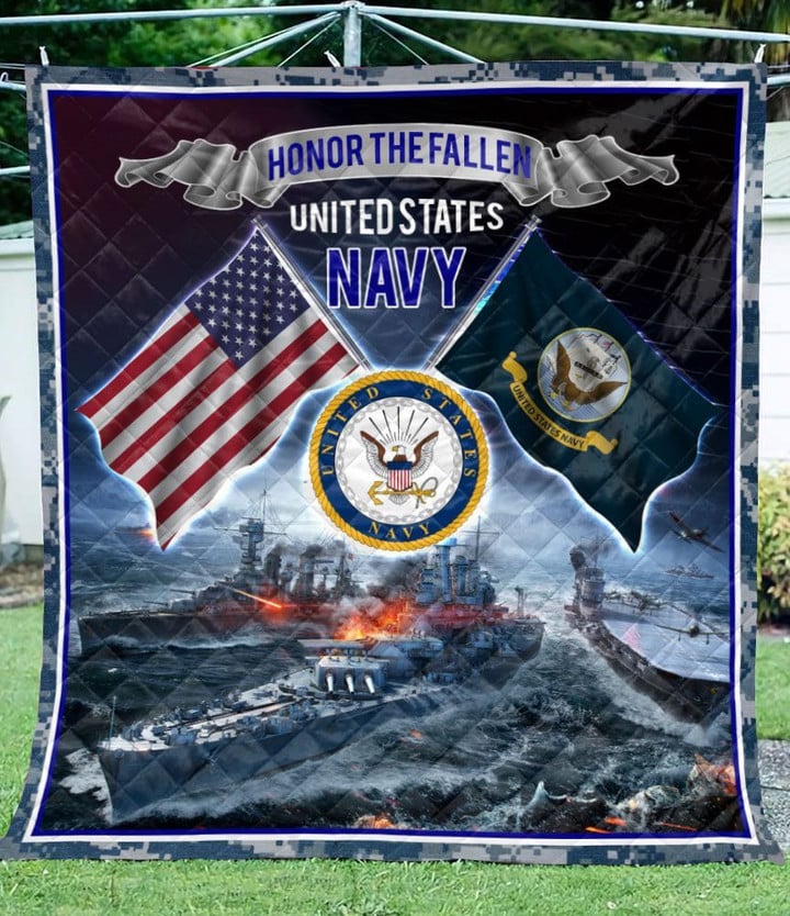 Us Navy Quilt Blanket Dhc0701288Vt